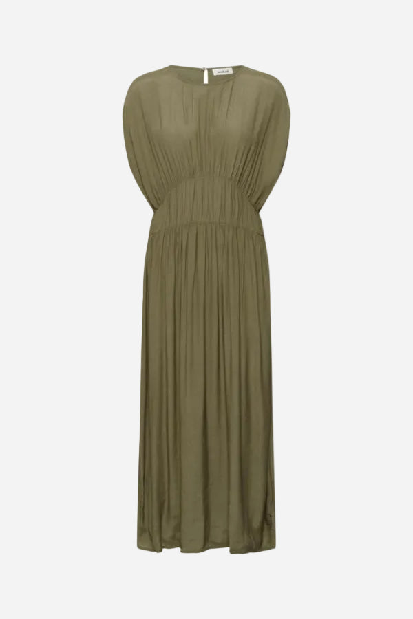 Green dress on a white background