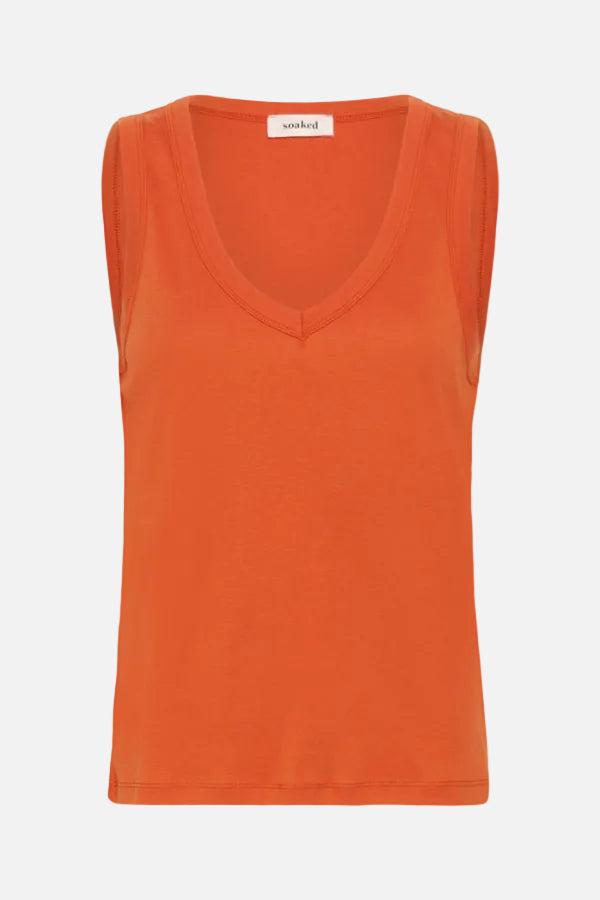 COSETTA V-NECK TANK TOP PUREED PUMPKIN