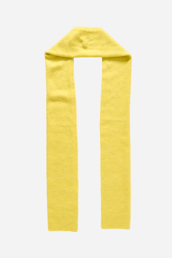 Yellow scarf on a white background