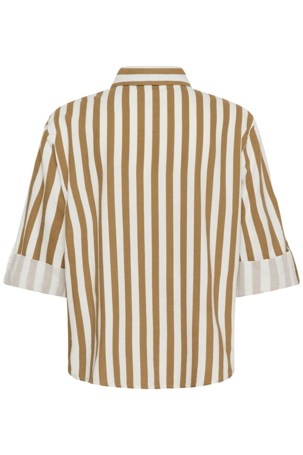 ZALINDA SHIRT TIGERS EYE ICE STRIPE