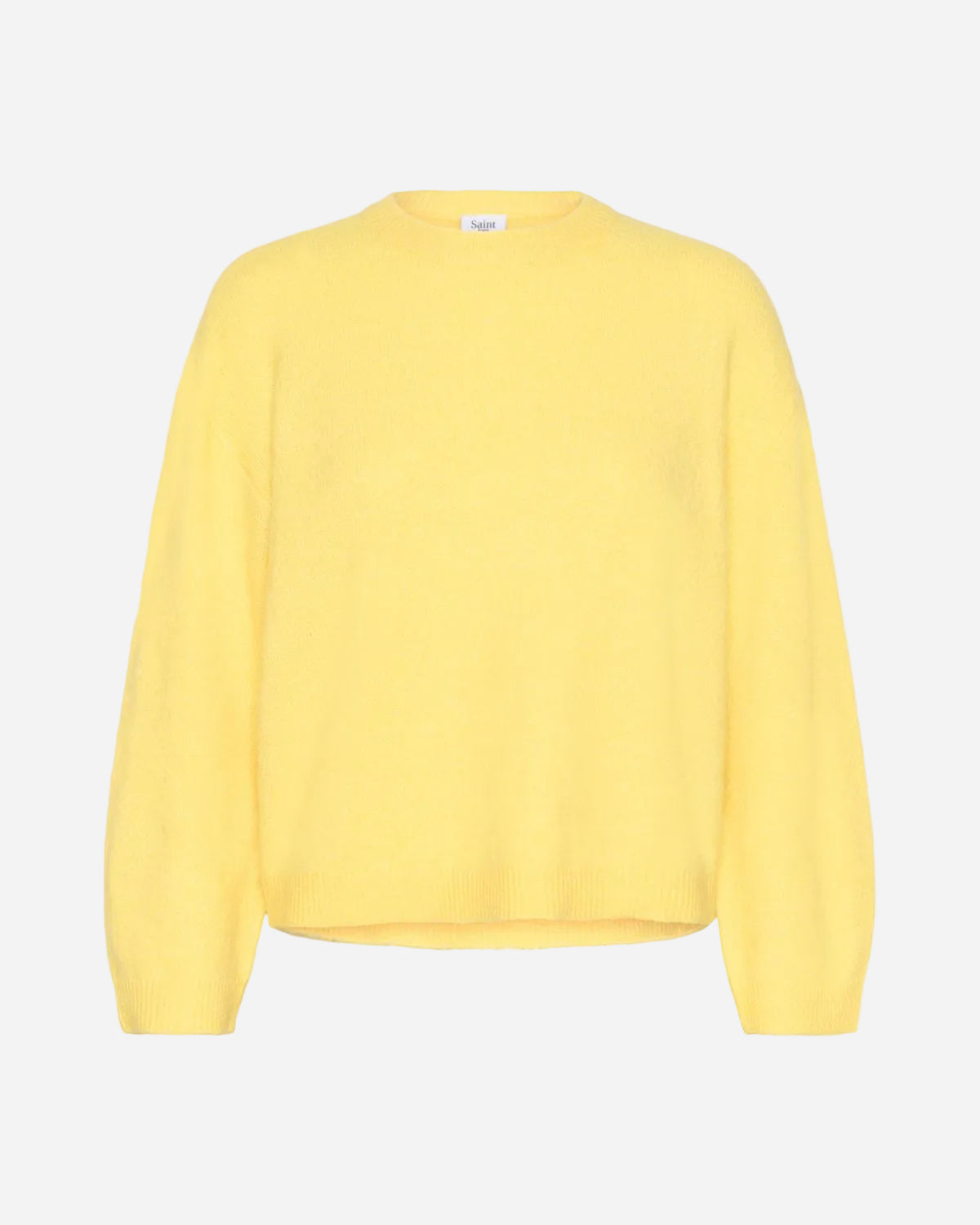 Yellow sweater on a white background