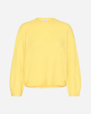 Yellow sweater on a white background