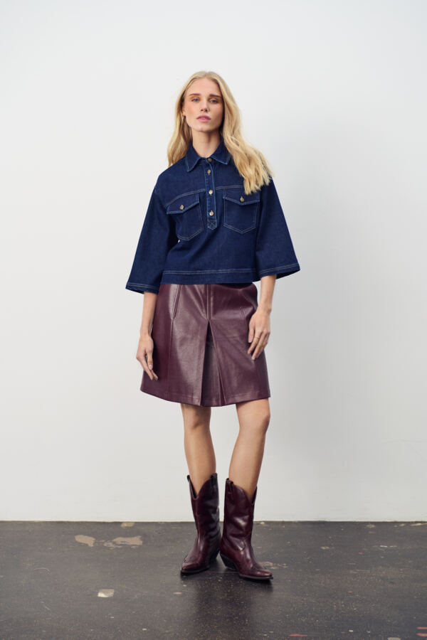 LOESA DENIM SHIRT DARK BLUE DENIM