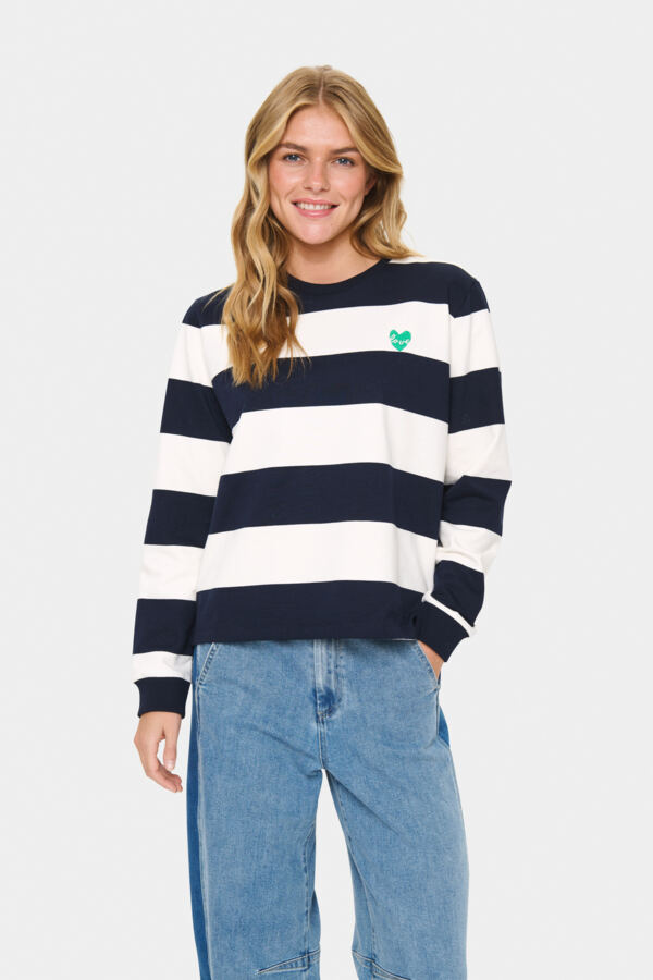 MAJSA SWEATSHIRT NIGHTSKY ICE BLOCK STRIPE