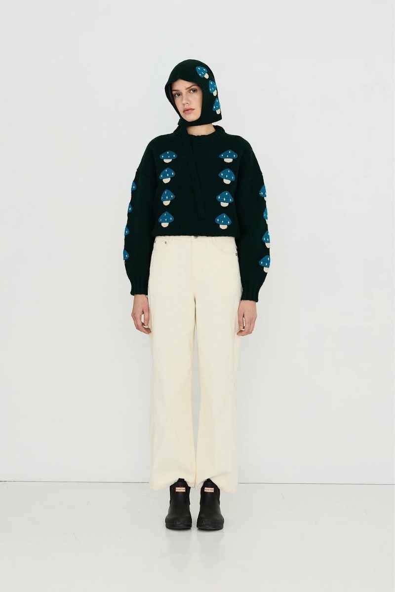 MUSHROOMS SWEATER INK BLUE