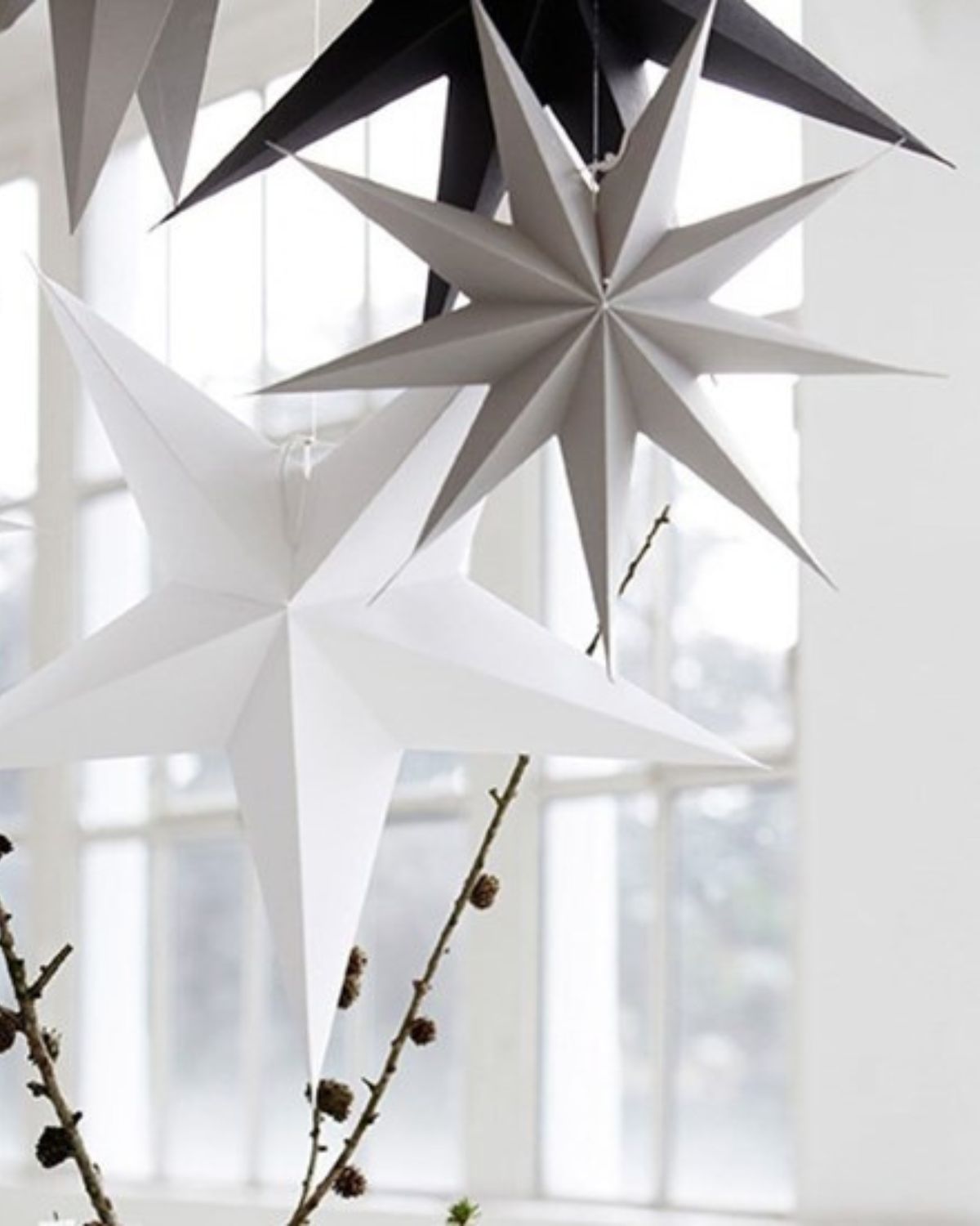 9 POINT STAR GREY 60CM