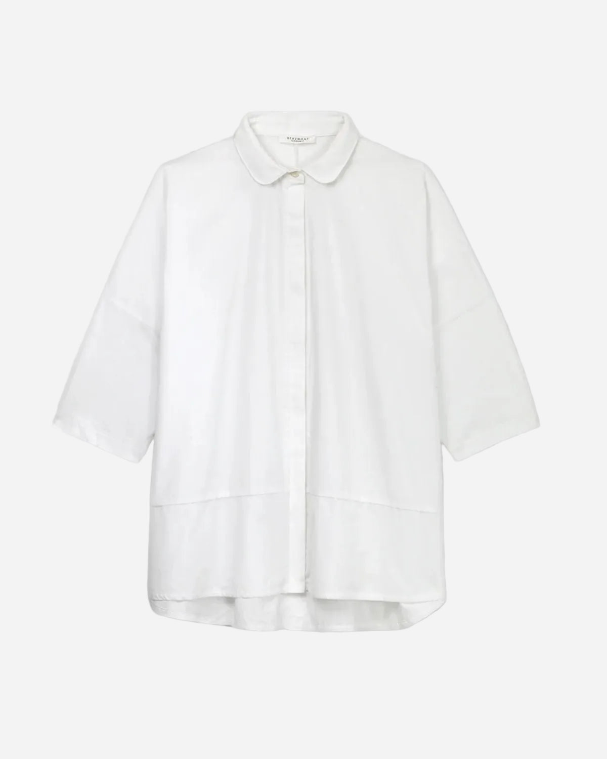 White blouse on a gray background