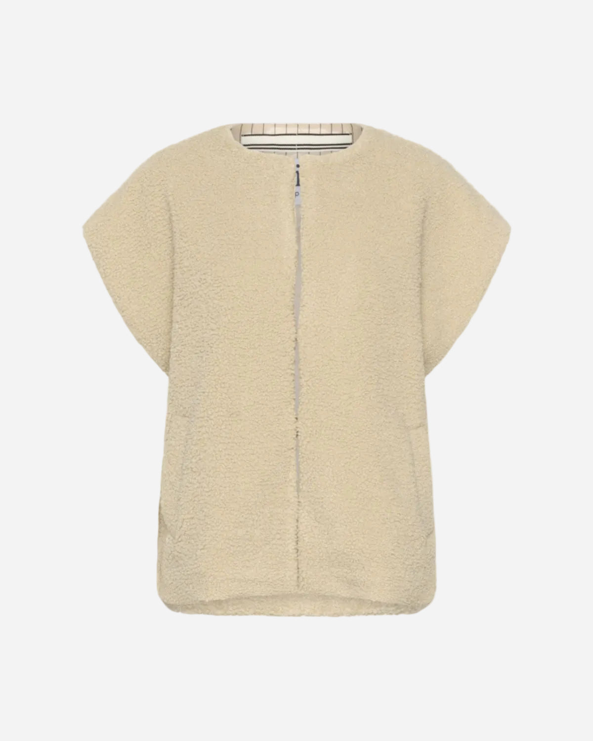 Beige vest gilet on a white background