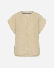Beige vest gilet on a white background
