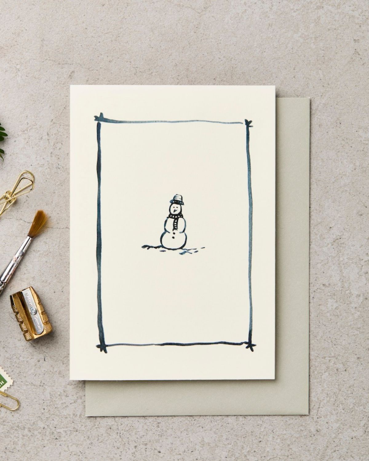 FRAMED SNOWMAN CARD