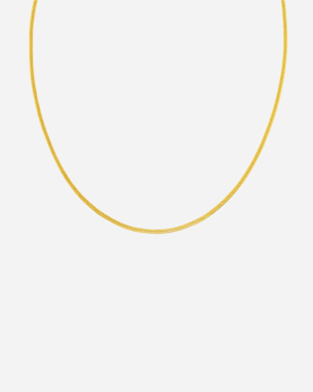 LUXE FLAT SNAKE CHAIN NECKLACE GOLD
