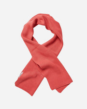 Coral pink scarf on a white background