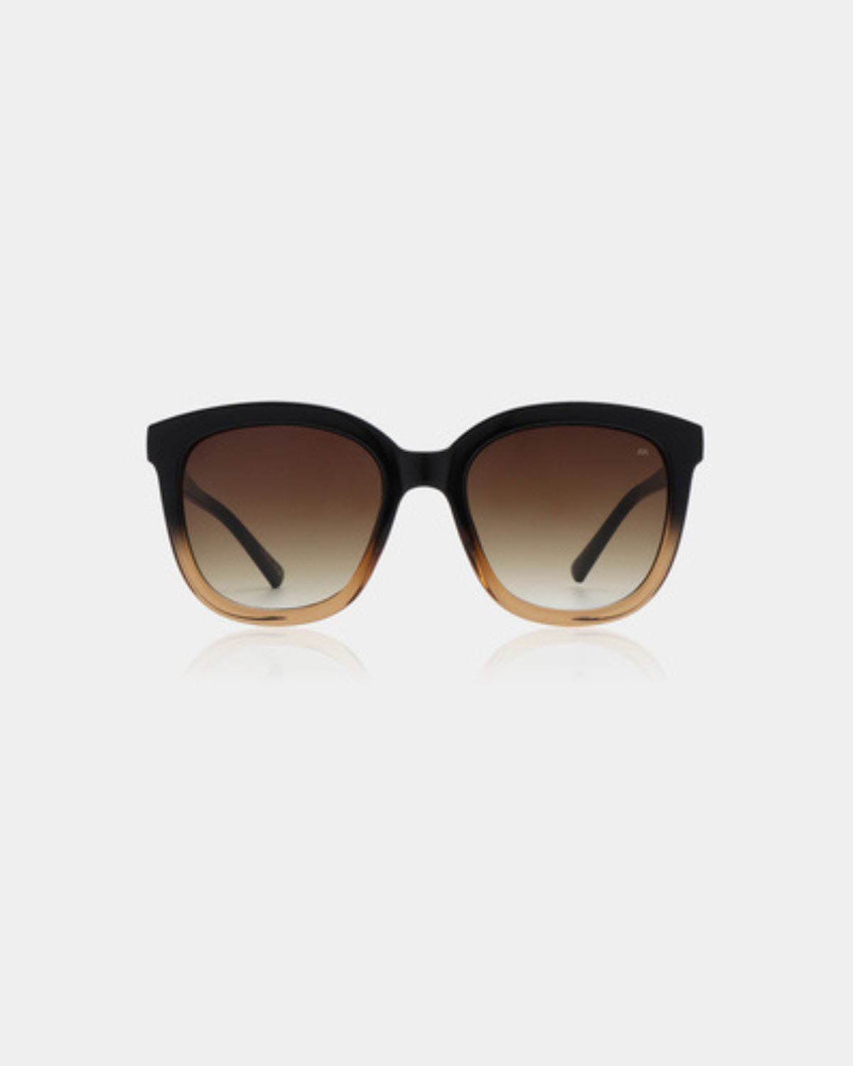 Oversized sunglasses with black and brown frames