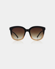 Oversized sunglasses with black and brown frames