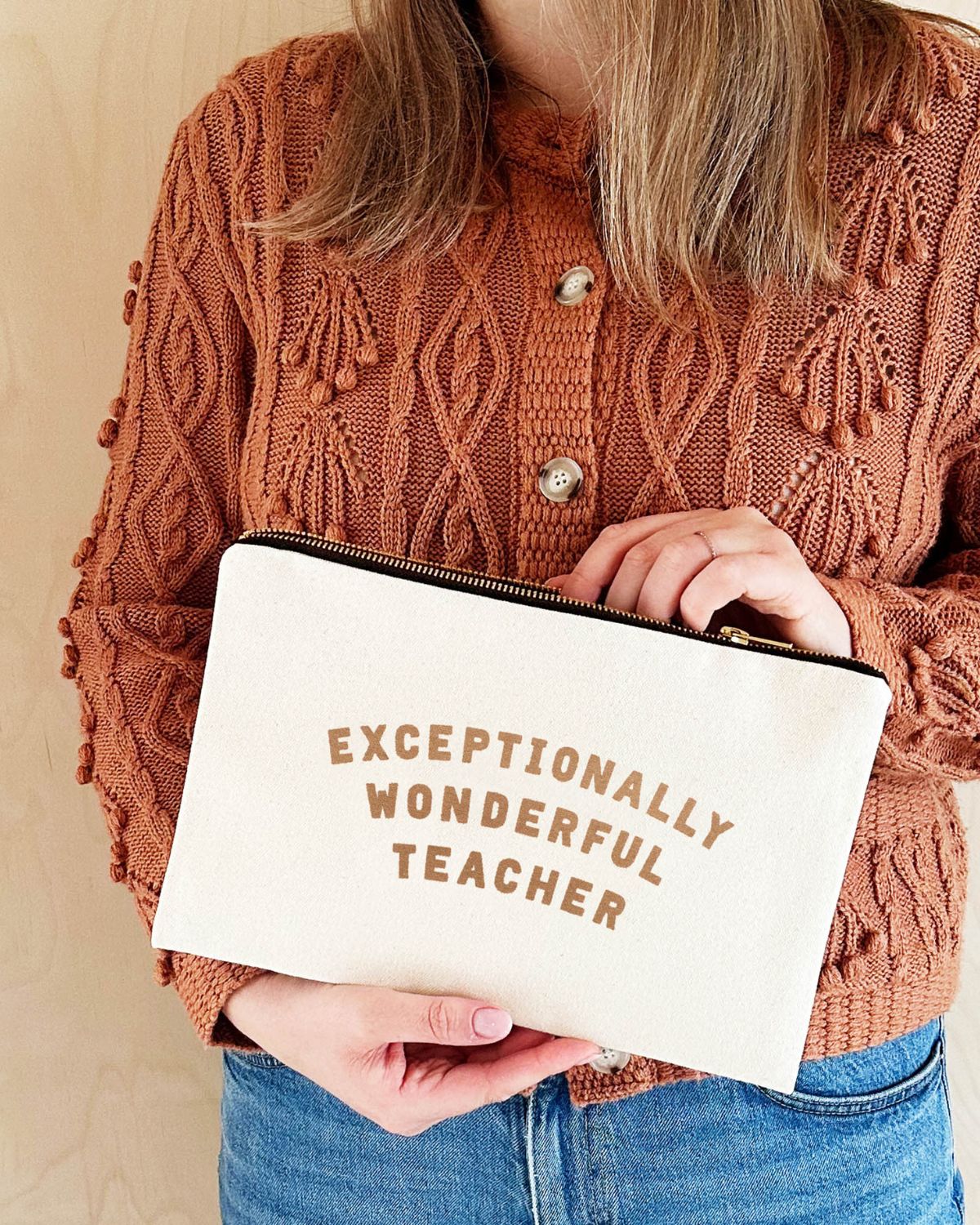 ZIP POUCH EXCEPTIONALLY WONDERFUL TEACHER