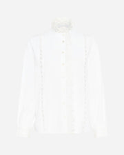White turtleneck sweater on a white background