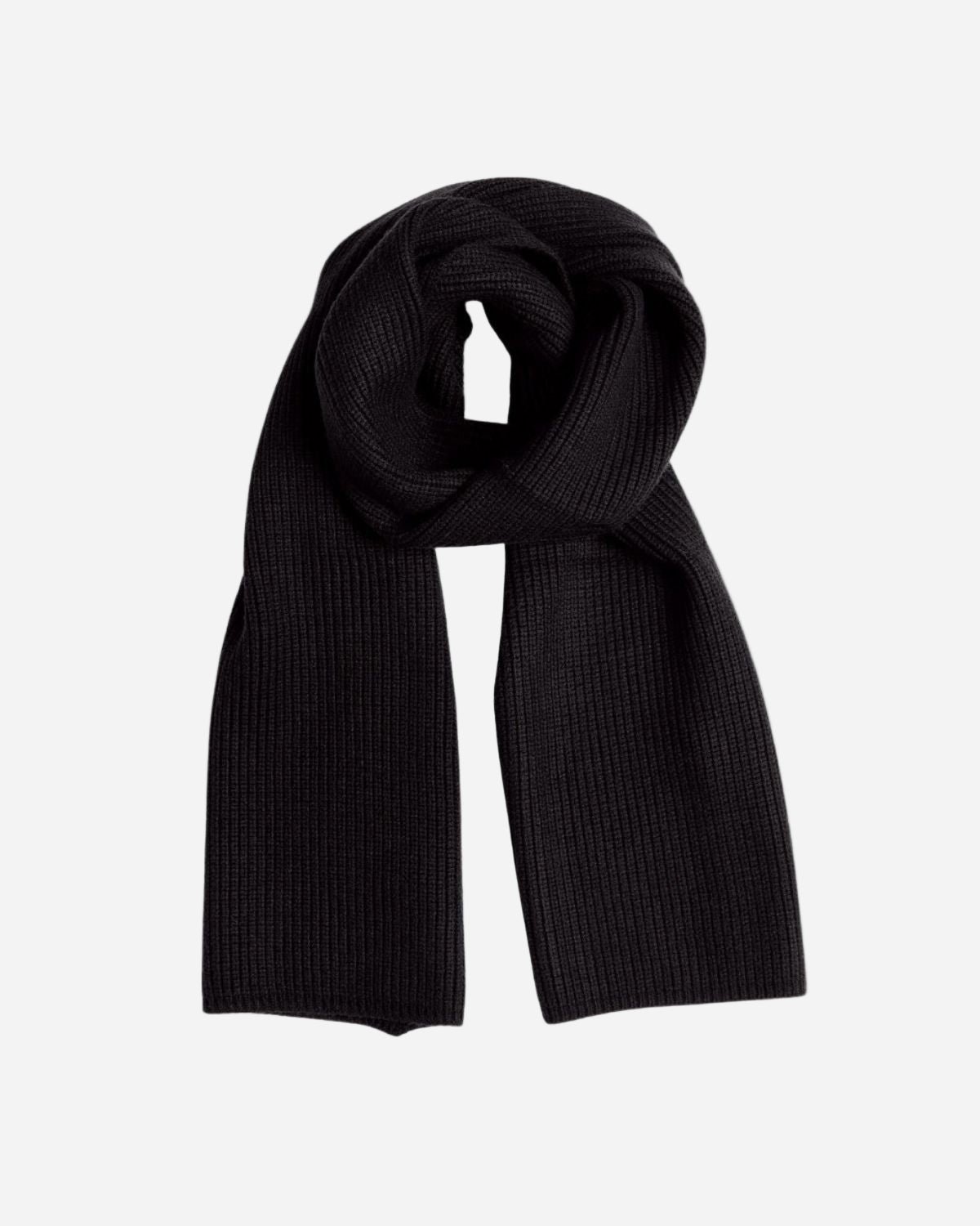 Black scarf on a white background