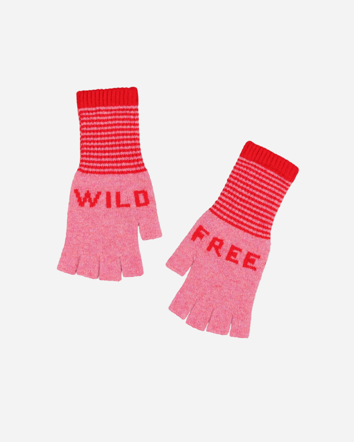 WILD + FREE FINGERLESS GLOVES PINK/RED