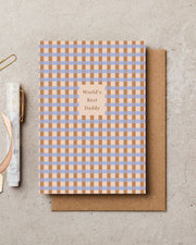WORLDS BEST DADDY GINGHAM CARD