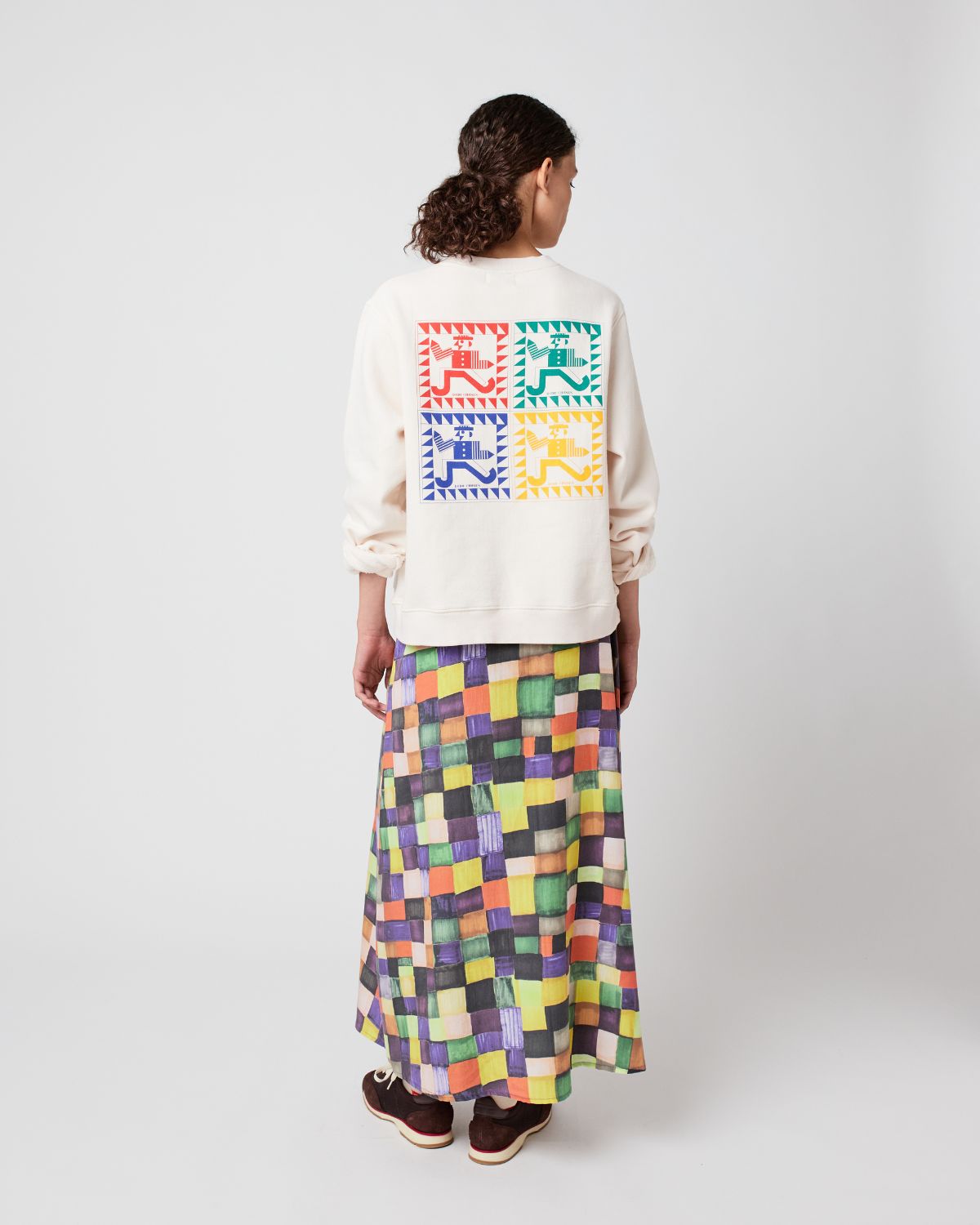 MR PENCIL FITTED SWEATSHIRT OFF WHITE