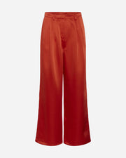 Red wide-leg pants on a white background