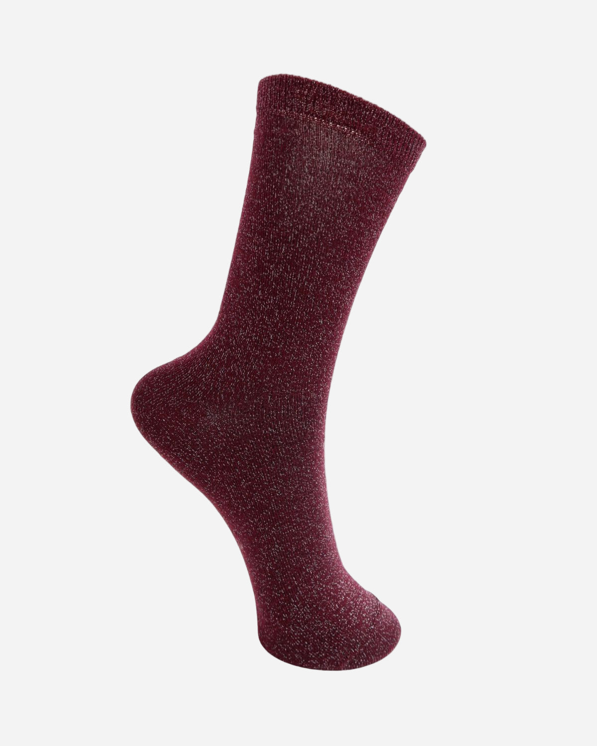 Maroon sock on a white background
