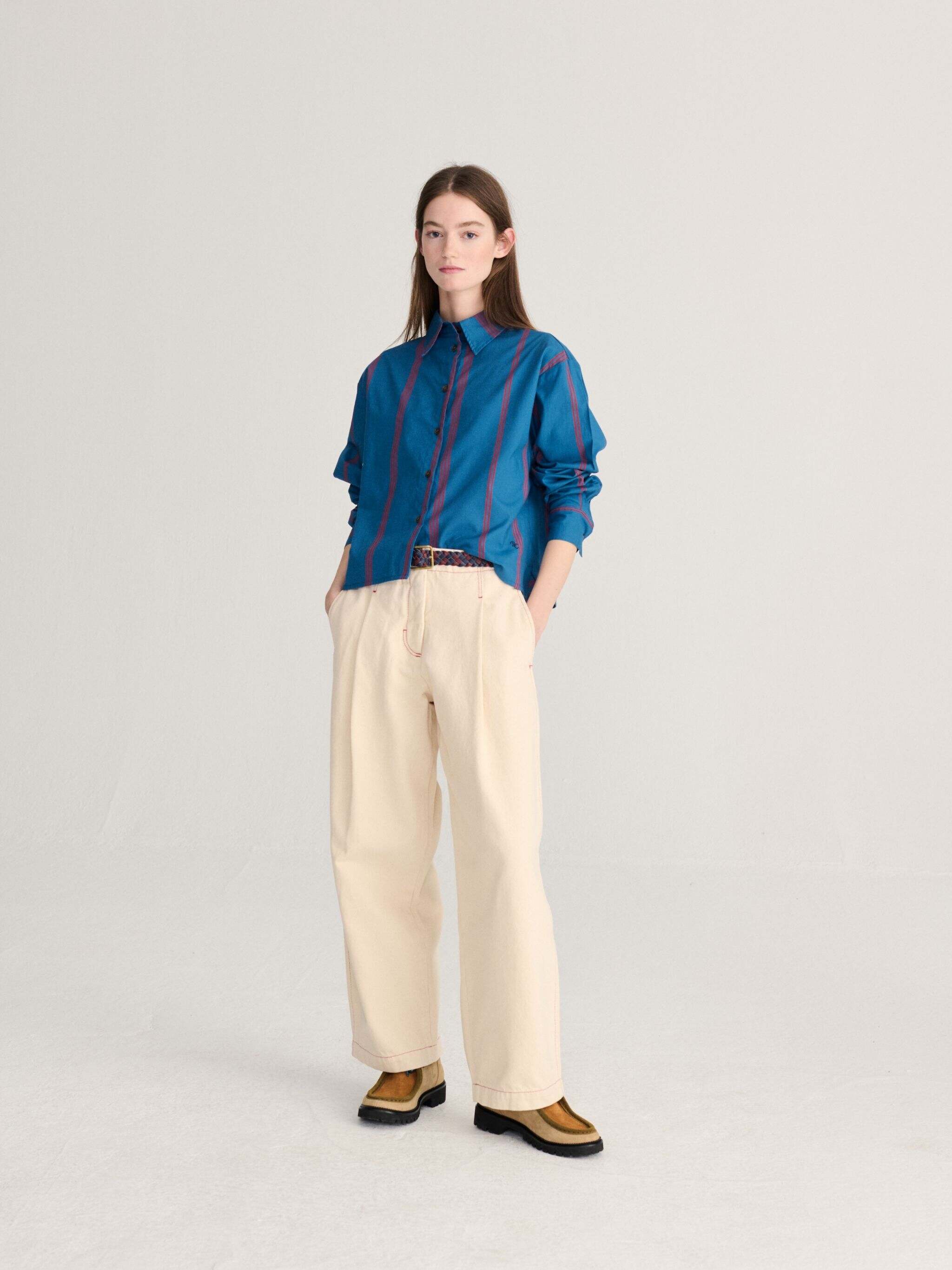 TRIPLE STRIPES ALL OVER POPLIN SHIRT
