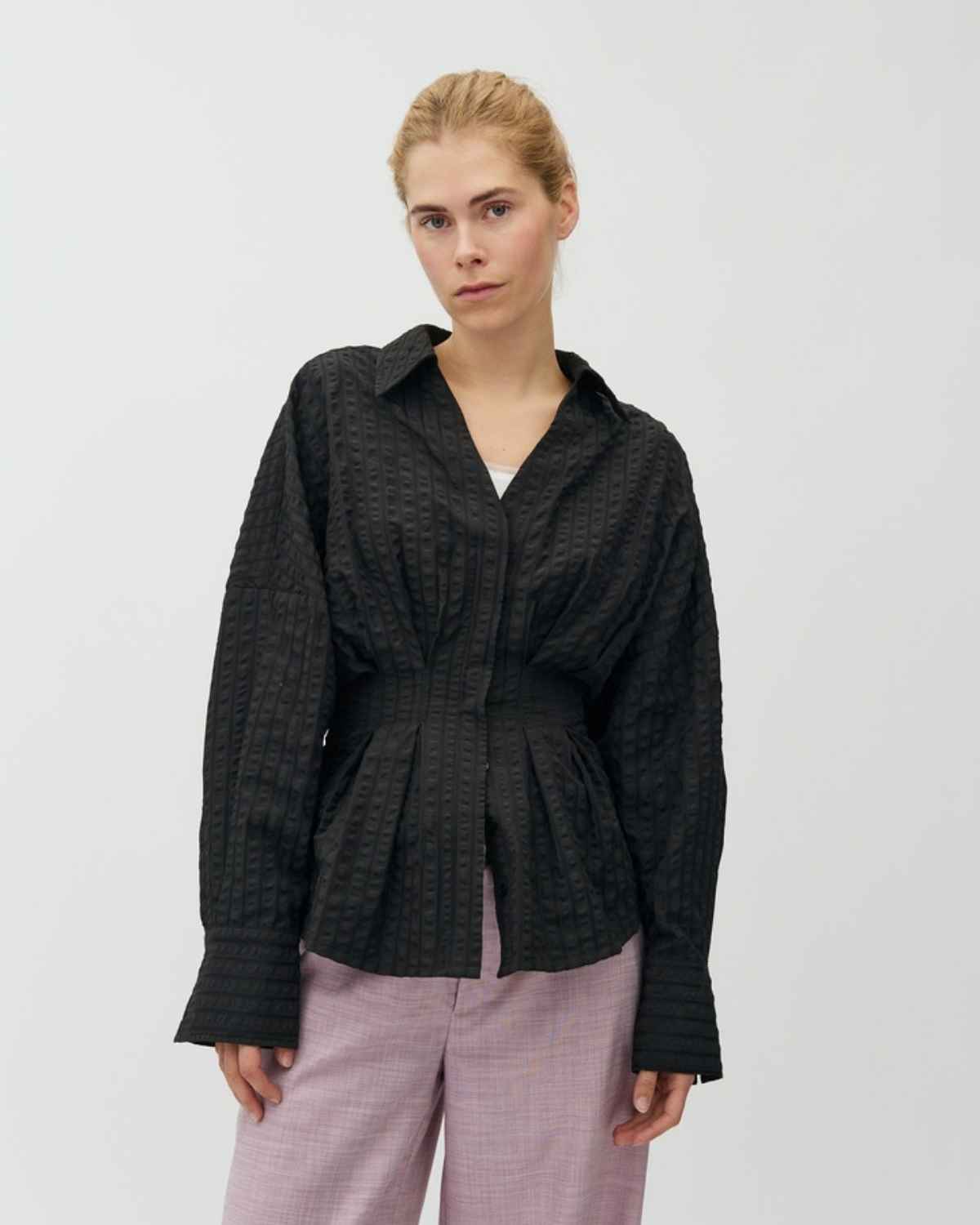 ISIDOR BLOUSE BLACK STRIPE