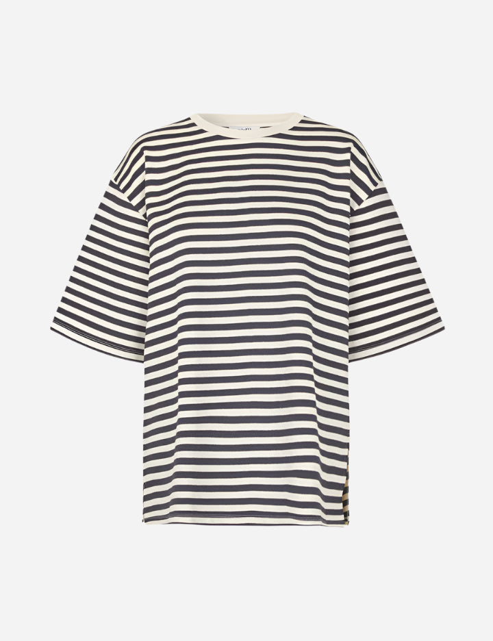 Black and white striped shirt on a white background