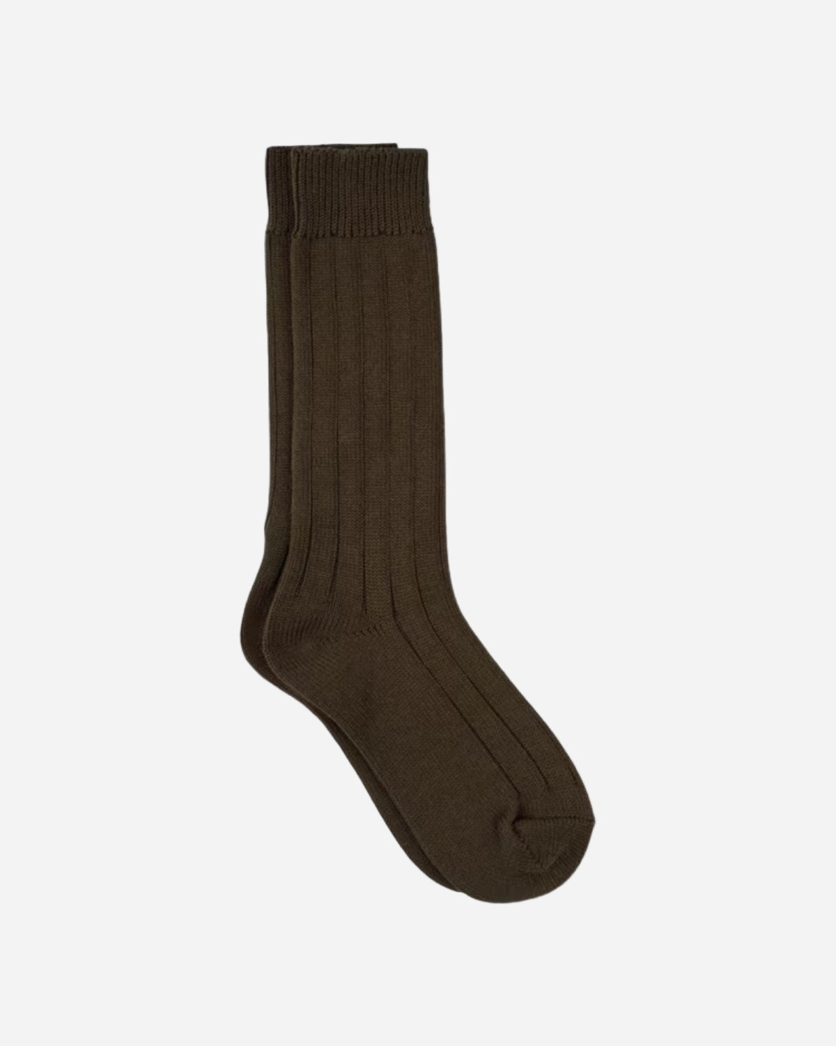 Brown sock on a white background
