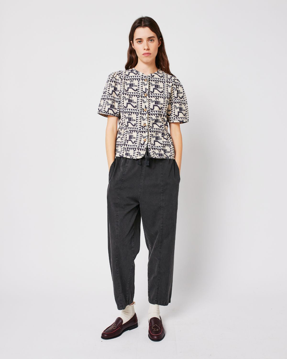 DARK GREY COCOON PANTS