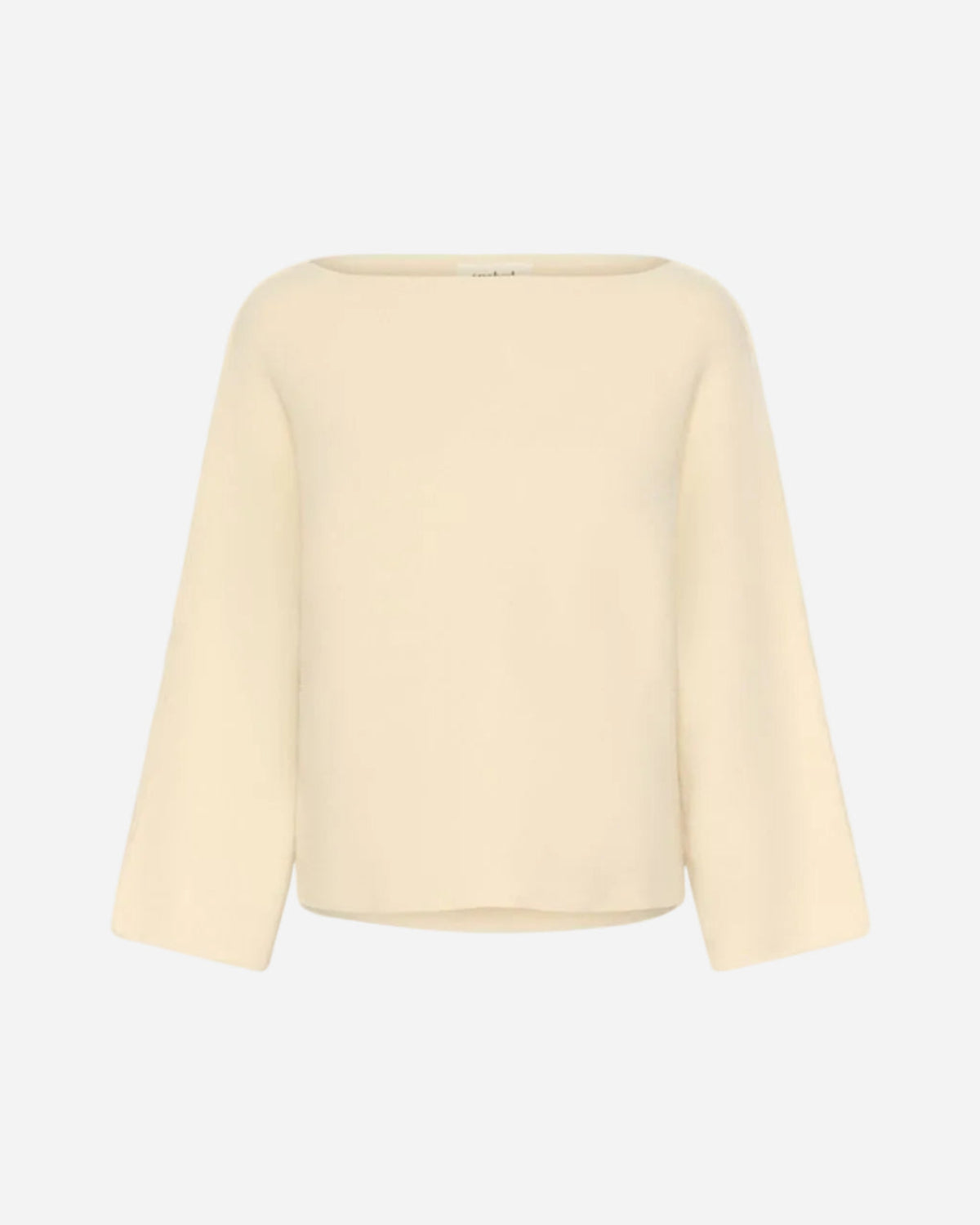 Beige sweater on a white background