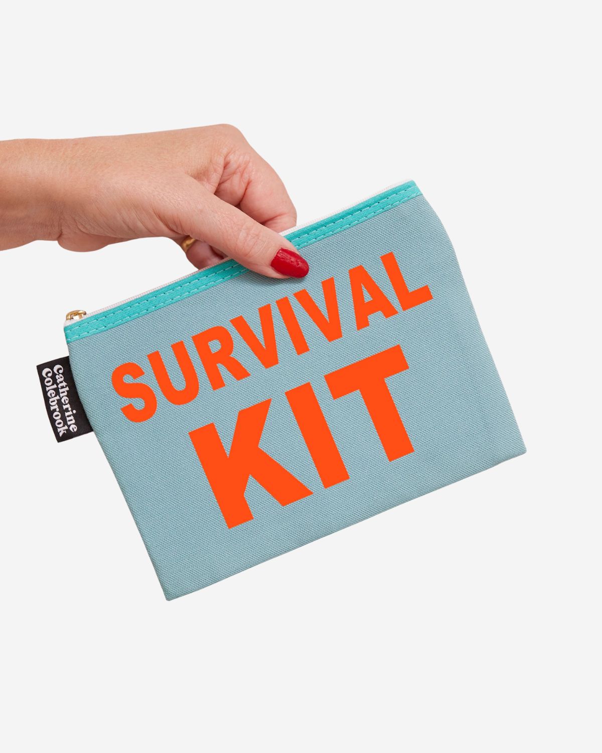 SURVIVAL KIT MEDIUM PURSE TURQUOISE ORANGE