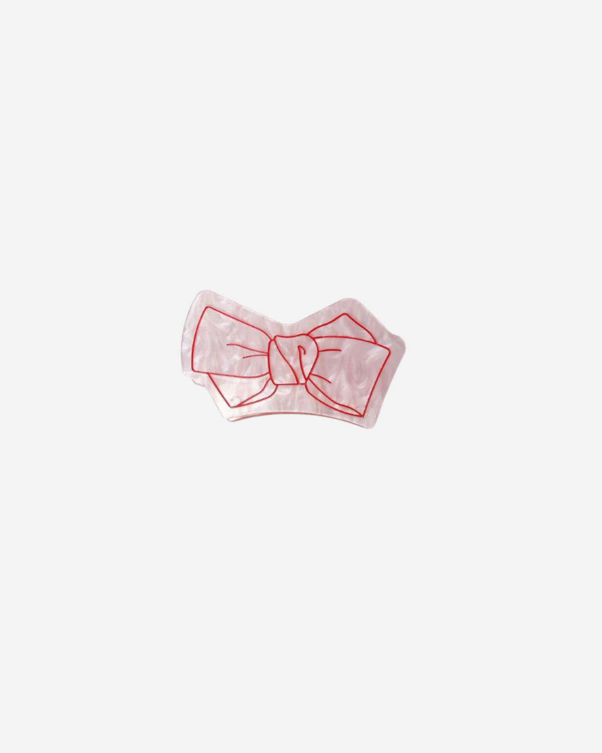 Pink bow hair claw