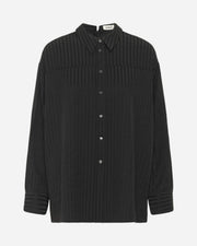 Black ribbed shirt on a white background