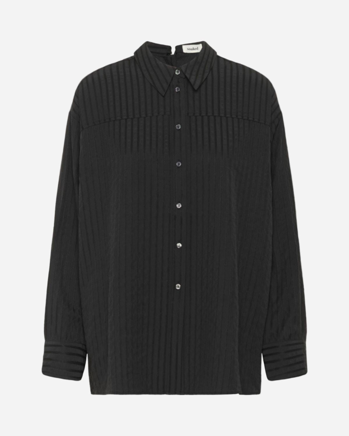 Black ribbed shirt on a white background
