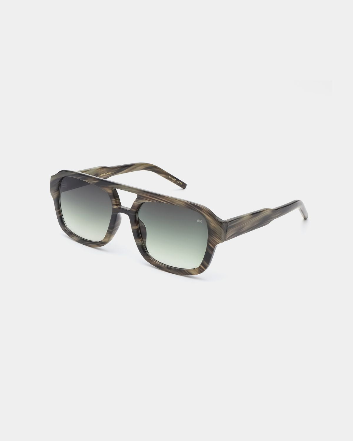 KAYA STRIPED HORN SUNGLASSES
