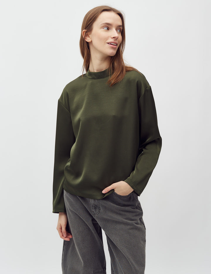LINEA SHORT BLOUSE PINE GREEN