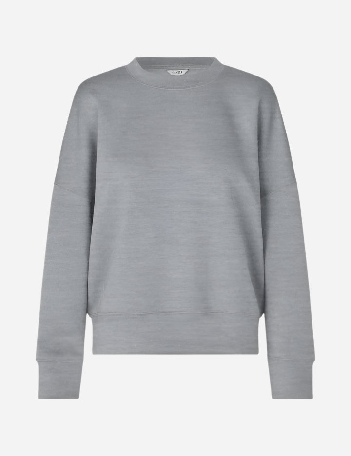 Gray sweater on a white background