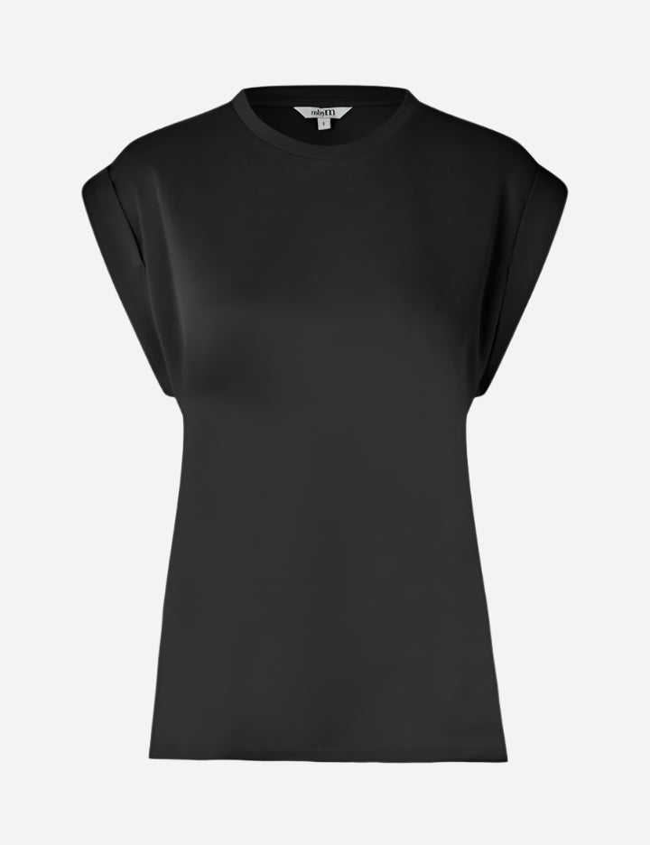 Black t-shirt on a white background