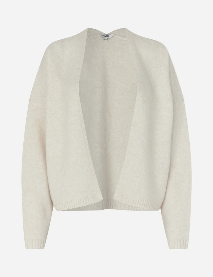Beige cardigan on a white background