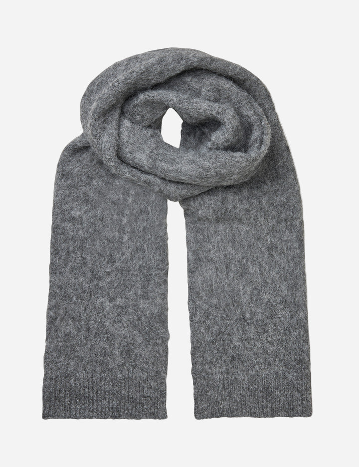 Gray scarf on a white background