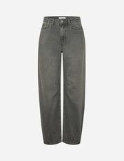 Khkai wash barrel leg jeans on a white background