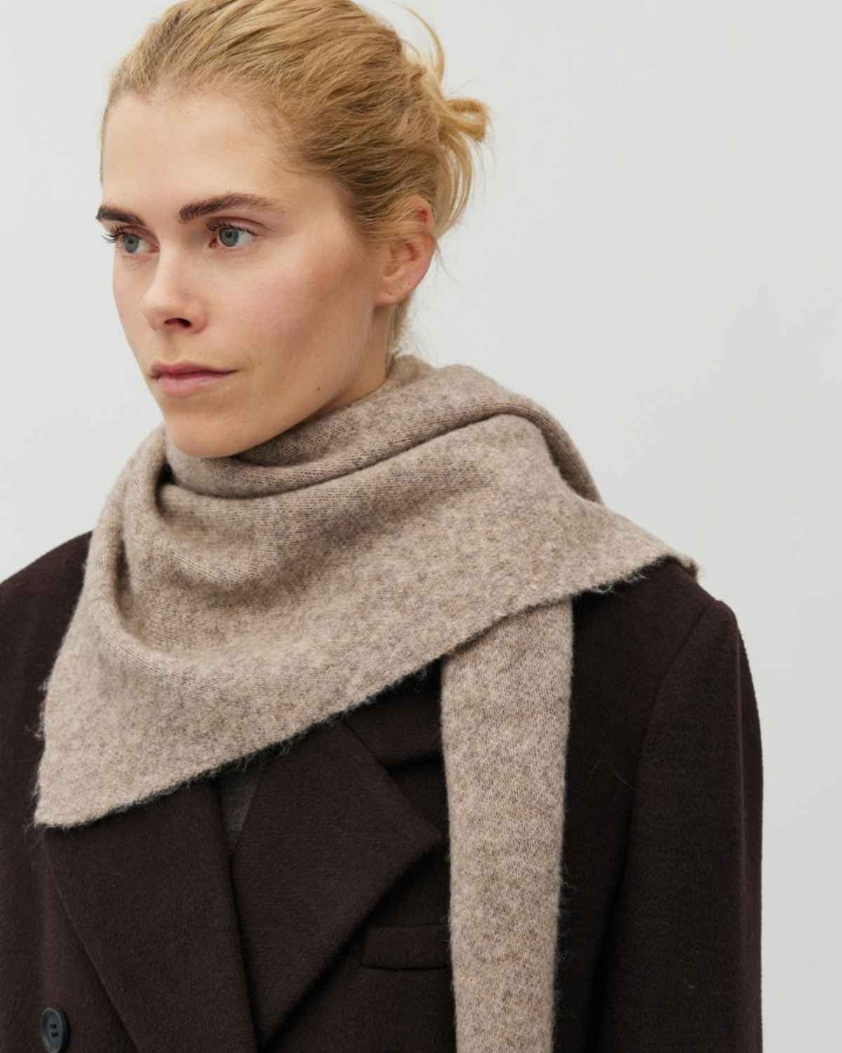 SEVYN SCARF GREIGE MELANGE