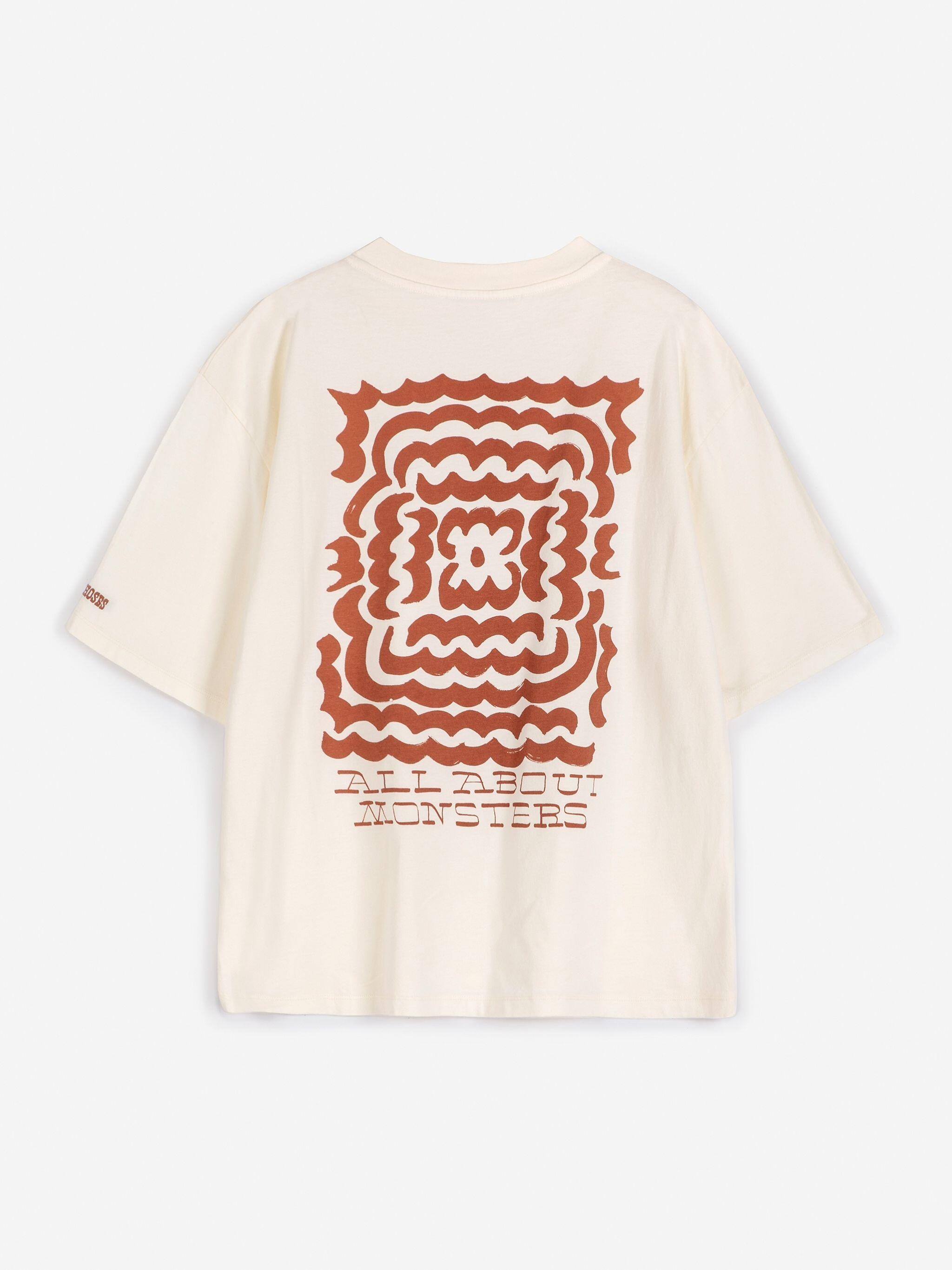 DARK FLOWER PRINT RELAXED T-SHIRT