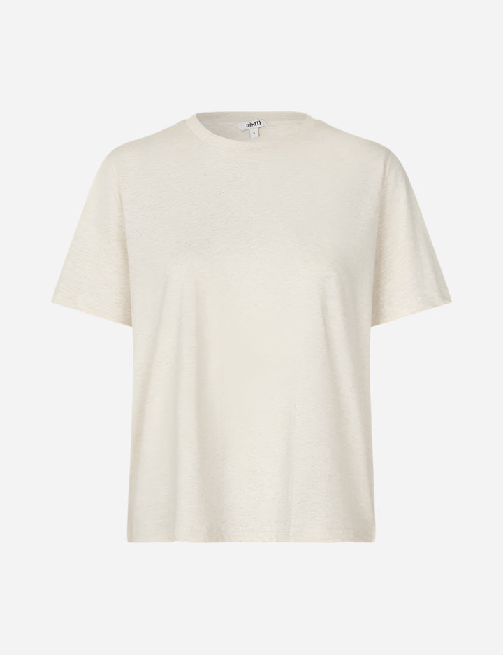 Beige t-shirt on a white background
