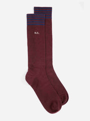 BC LONG SOCKS BURGUNDY RED