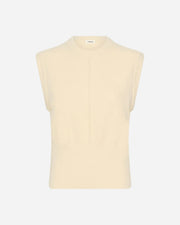 Beige sleeveless top on a white background