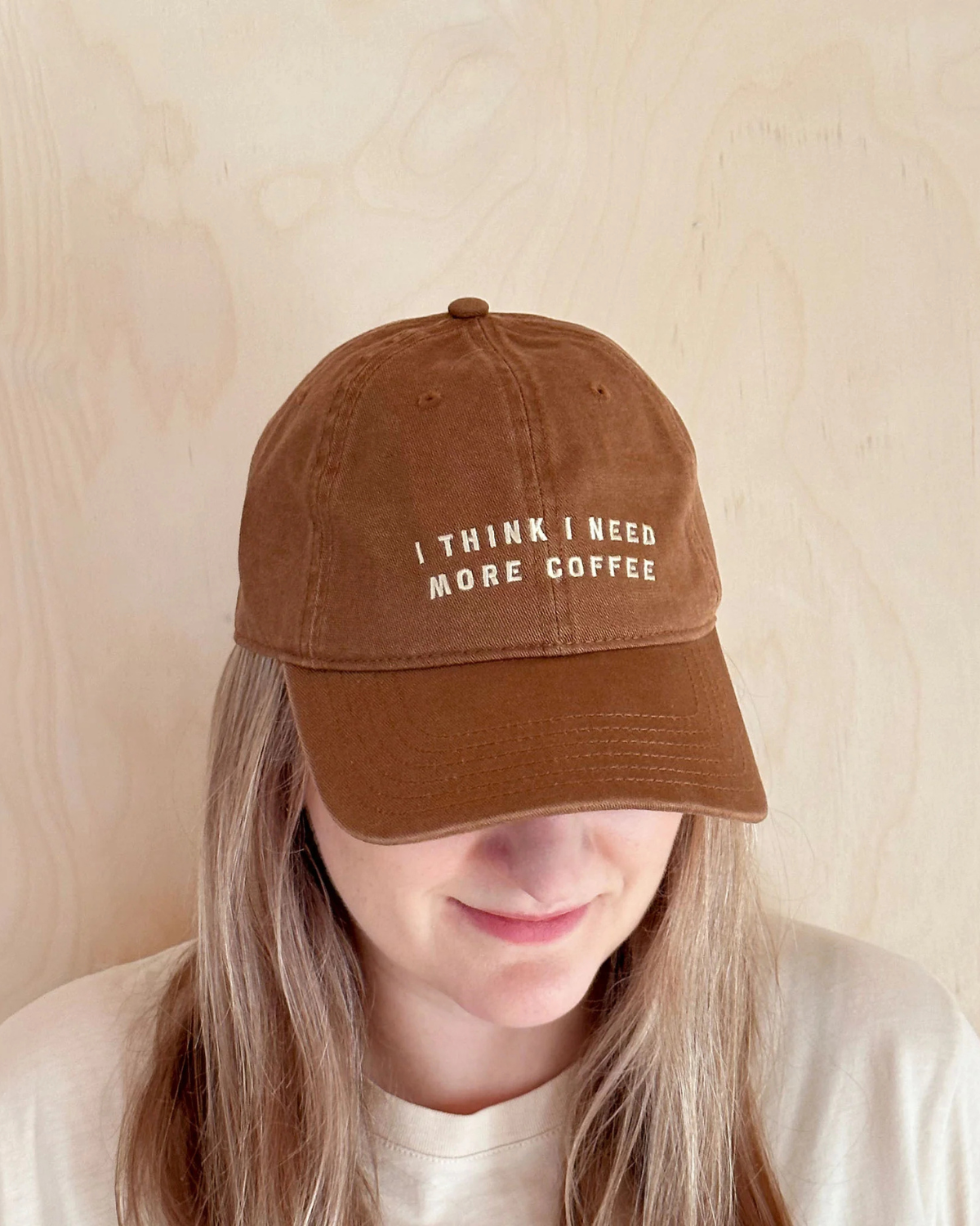 NEED MORE COFFEE CAP TAN