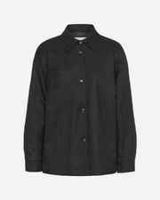 Grey pinstripe jacket on a white background